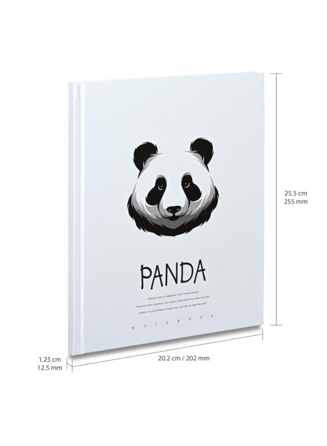 FIS® Hard Cover Notebook, Size 10"X8" Inches(254x203.2mm), 96 Sheets, 192 Pages, Single Line Ruling, White Paper, Packet of 5 Pieces, Panda Cover Design 7-FSNBHC1896-PAN7 - Image 3